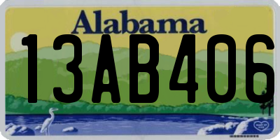 AL license plate 13AB406