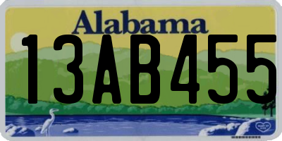 AL license plate 13AB455