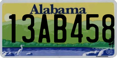 AL license plate 13AB458