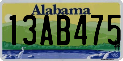 AL license plate 13AB475