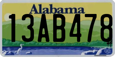 AL license plate 13AB478