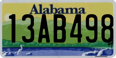 AL license plate 13AB498