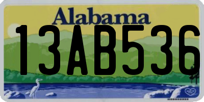 AL license plate 13AB536