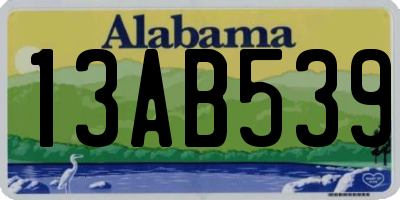 AL license plate 13AB539