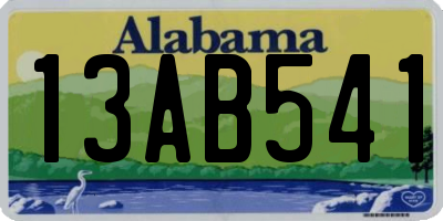 AL license plate 13AB541