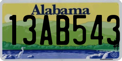 AL license plate 13AB543