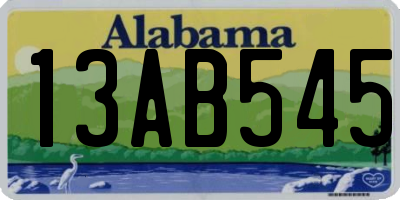 AL license plate 13AB545