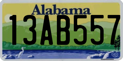AL license plate 13AB557