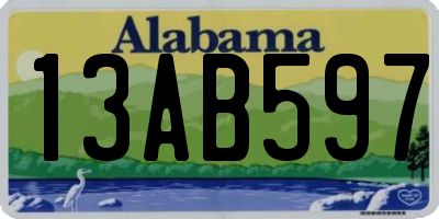 AL license plate 13AB597