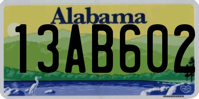 AL license plate 13AB602
