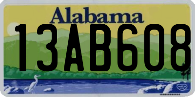 AL license plate 13AB608