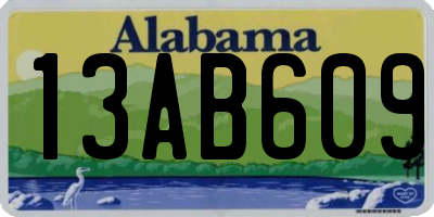 AL license plate 13AB609