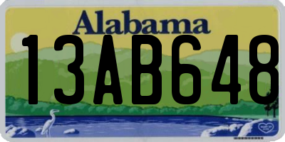 AL license plate 13AB648