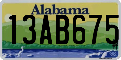AL license plate 13AB675