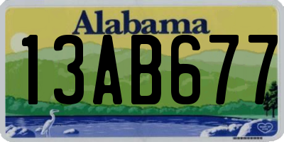 AL license plate 13AB677