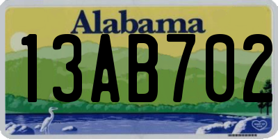 AL license plate 13AB702