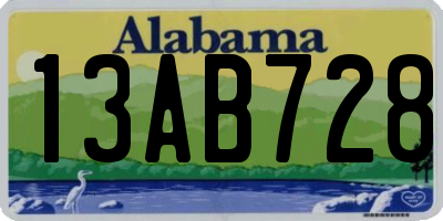 AL license plate 13AB728
