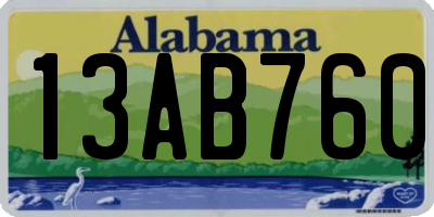 AL license plate 13AB760