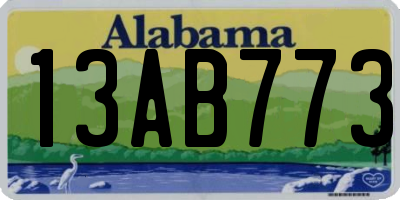 AL license plate 13AB773