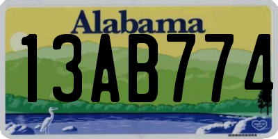 AL license plate 13AB774