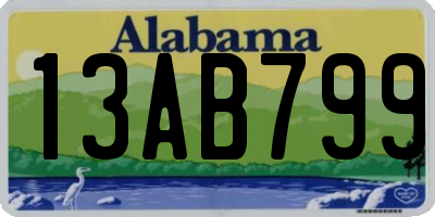 AL license plate 13AB799
