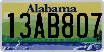 AL license plate 13AB807