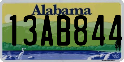 AL license plate 13AB844