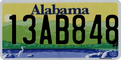 AL license plate 13AB848