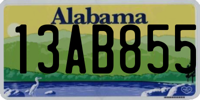 AL license plate 13AB855