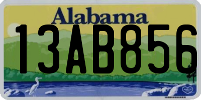 AL license plate 13AB856