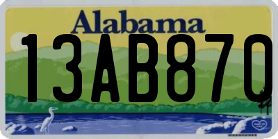 AL license plate 13AB870