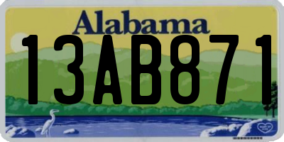 AL license plate 13AB871