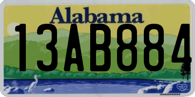 AL license plate 13AB884