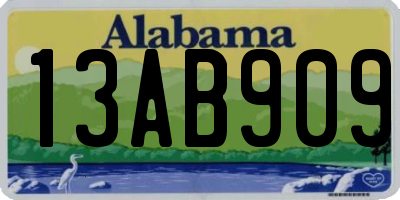 AL license plate 13AB909