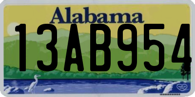 AL license plate 13AB954