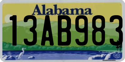 AL license plate 13AB983