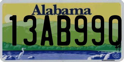 AL license plate 13AB990