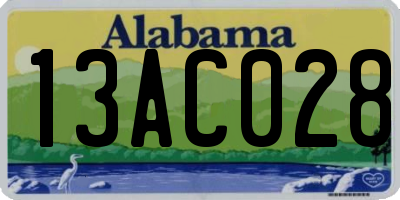 AL license plate 13AC028