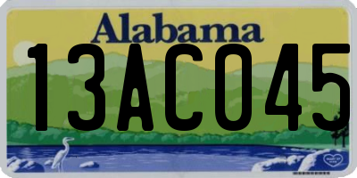AL license plate 13AC045