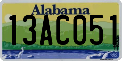 AL license plate 13AC051