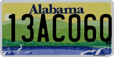 AL license plate 13AC060
