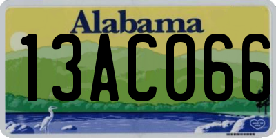 AL license plate 13AC066