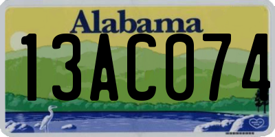 AL license plate 13AC074