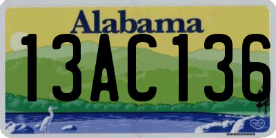 AL license plate 13AC136