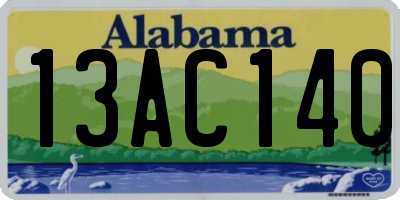 AL license plate 13AC140