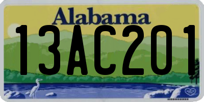 AL license plate 13AC201