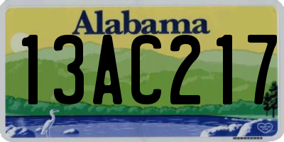 AL license plate 13AC217