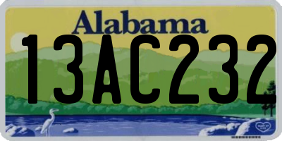 AL license plate 13AC232