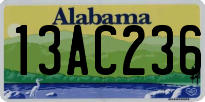 AL license plate 13AC236