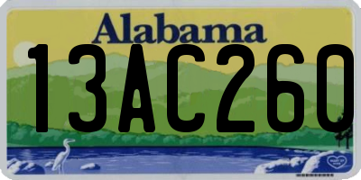 AL license plate 13AC260